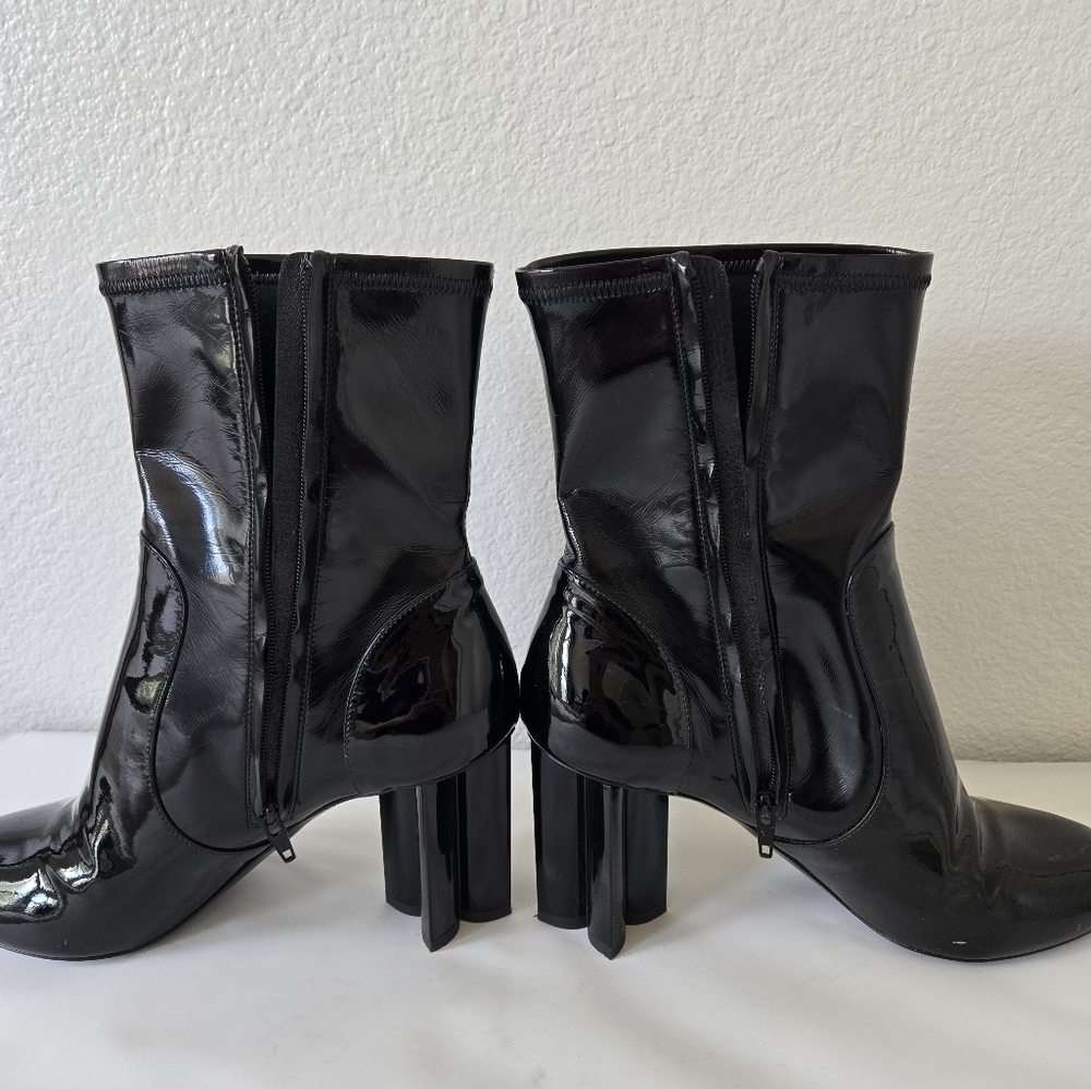 LOUIS VUITTON Silhouette Black Patent Ankle Sock Boots size‎ 38.5 or US 8.5 - Picture 8 of 16